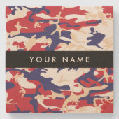 Unabhängigkeitstag Wählen Sie Ihren Namen Personal Steinuntersetzer (Vorderseite)