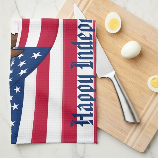 Unabhängigkeitstageule Handtuch (Viertel Falte)