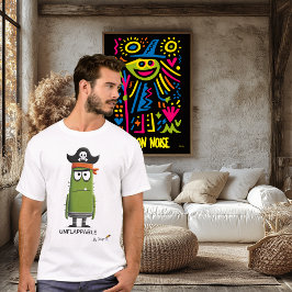 Unablässiger Grüner Pirat | Fun Unisex Style T-Shirt