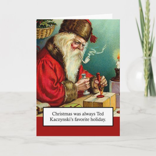 Unabomber Weihnachtskarte Feiertagskarte (Vorderseite)