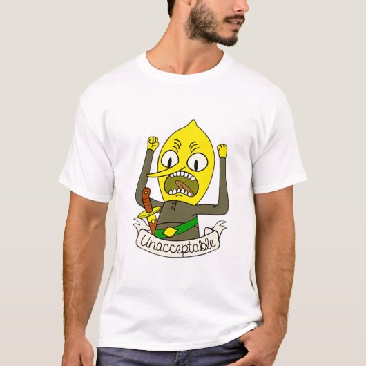 Unacceptable Cartoon Lemon Character T-Shirt (Vorderseite)