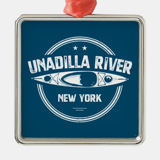 Unadilla River New York Kayak Ornament Aus Metall (Vorne)