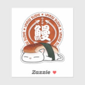 Unagi Eel Sushi Cat Aufkleber (Blatt)