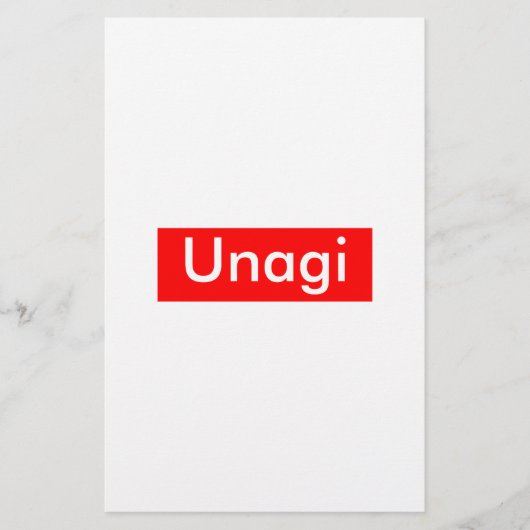 Unagi-Etikett Briefpapier (Vorderseite)
