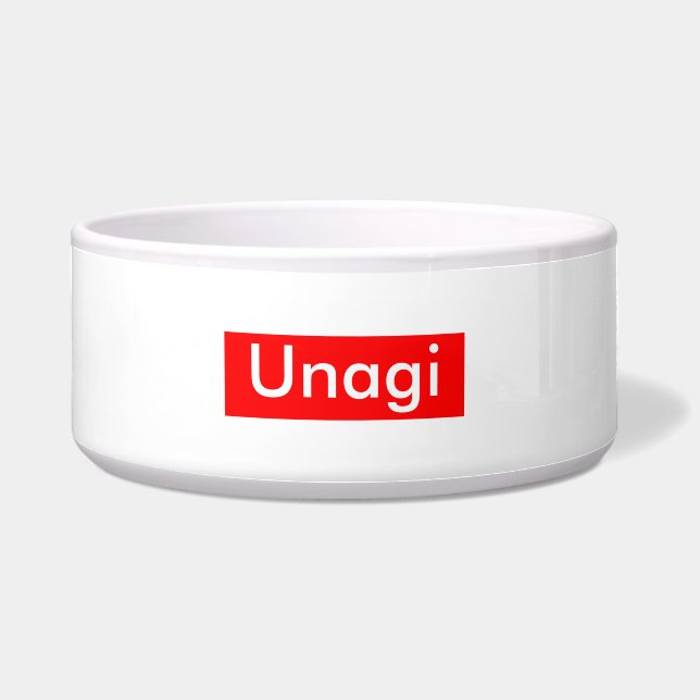 Unagi-Etikett Napf (Vorderseite)