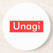 Unagi-Etikett Sandstein Untersetzer (Vorne)