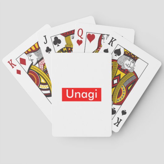Unagi-Etikett Spielkarten (Rückseite)