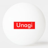 Unagi-Etikett Tischtennisball (Vorderseite)