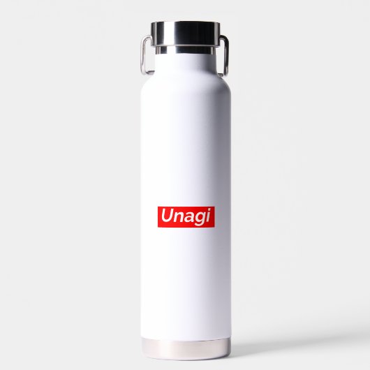 Unagi Etikett Trinkflasche (Vorne)