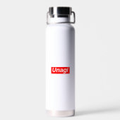 Unagi Etikett Trinkflasche (Rückseite)