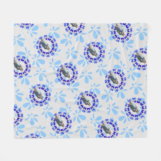 Unakkurate Jungfrau der Empfängnis Mary Fleecedecke (Vorderseite (Horizontal))