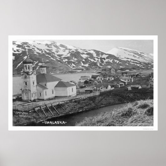 Unalaska, Alaska Kirche 1914 Poster (Vorne)