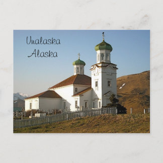 Unalaska Russische Kirche Postkarte