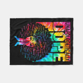 Unalogetically Black Pride Melanin African Tie Dye Fleecedecke (Vorderseite (Horizontal))