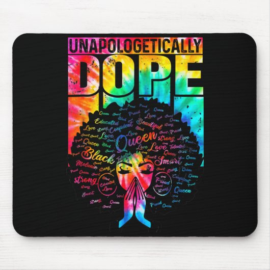 Unalogetically Black Pride Melanin African Tie Dye Mousepad (Vorne)