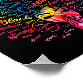 Unalogetically Black Pride Melanin African Tie Dye Poster (Ecke)