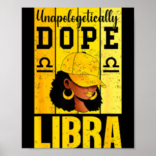 Unalogetisch Waage Schwarze Frau Kap Zodiac Poster