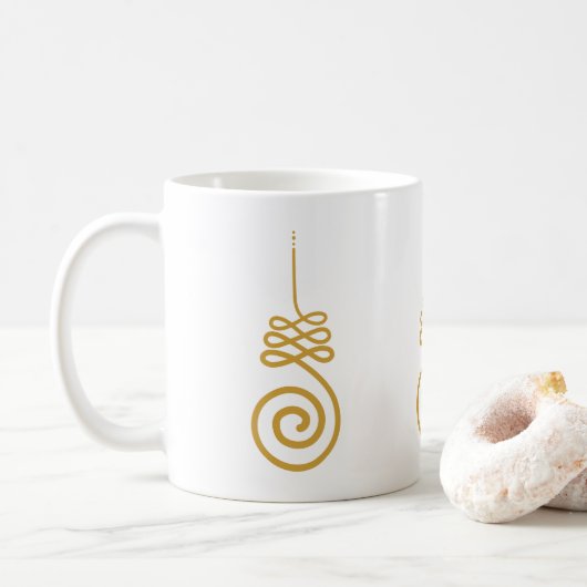 Unalome Buddhistische Symbol Kaffeetasse (Mit Donut)