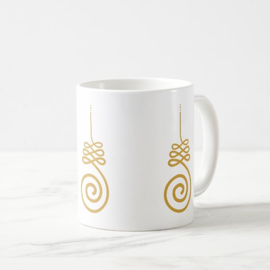 Unalome Buddhistische Symbol Kaffeetasse (VorderseiteRechts)