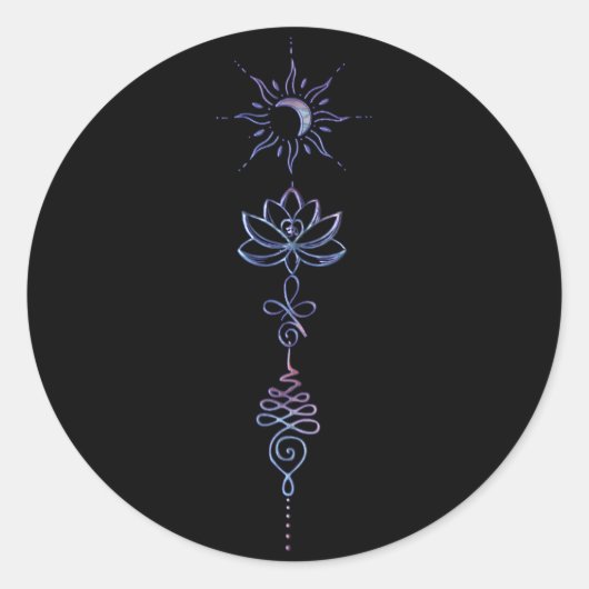 Unalome Group 1 Runder Aufkleber (Vorderseite)