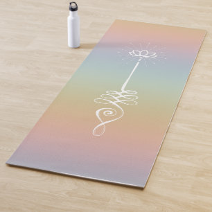 Unalome Plain - Rainbow Sorbet + Snow Yoga-Matte Yogamatte