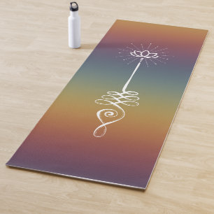 Unalome Plain - Regenbogen Sonnenuntergang + Schne Yogamatte