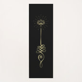 Unalome Schlichte Hintergründe - Gold + Kohle Yoga Yogamatte (Vorderseite)