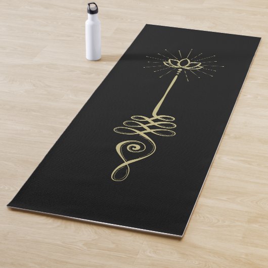 Unalome Schlichte Hintergründe - Gold + Kohle Yoga Yogamatte (Beispiel)