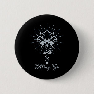 Unalome-Symbol Lotusblume Loslassen Button
