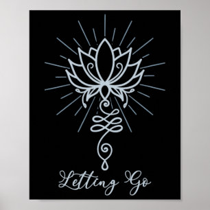 Unalome-Symbol Lotusblume Loslassen Poster