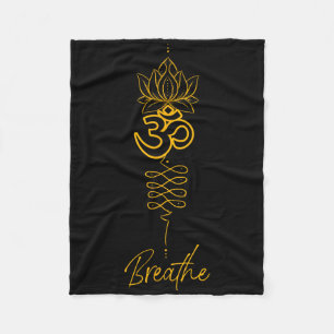 Unalome-Symbol und Atem-Yoga Fleecedecke