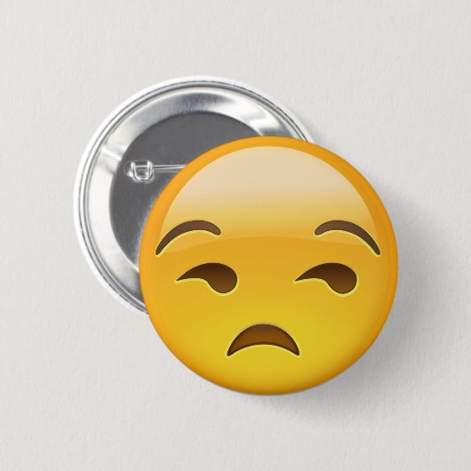 Unamused Gesicht Emoji Button (Vorne & Hinten)