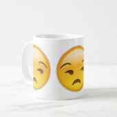 Unamused Gesicht Emoji Kaffeetasse (Vorderseite Links)