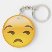 Unamused Gesicht Emoji Schlüsselanhänger (Rückseite)