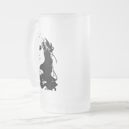 unamüsiert mattglas bierglas (Vorderseite Links)