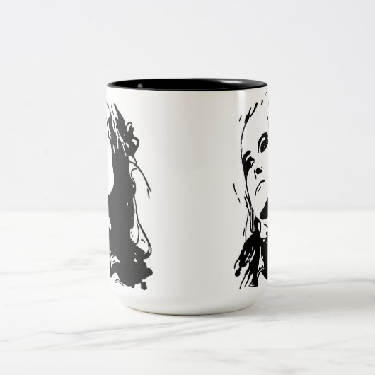 unamüsiert zweifarbige tasse (Mittel)