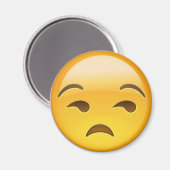 Unamüsiertes Gesicht Emoji Magnet (Vorderseite/Rückseite)