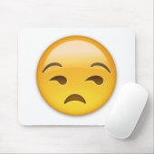 Unamüsiertes Gesicht Emoji Mousepad (Mit Mouse)