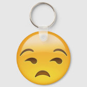 Unamüsiertes Gesicht Emoji Schlüsselanhänger (Vorderseite)