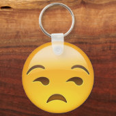 Unamüsiertes Gesicht Emoji Schlüsselanhänger (Vorderseite)