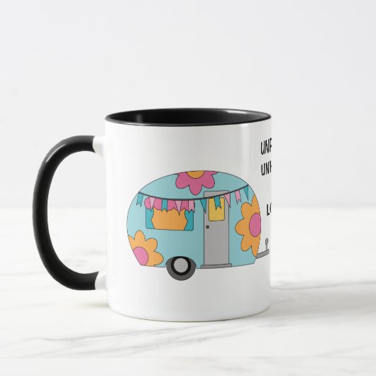 Unangekuppelte Lovin' It Retro Camper Tasse (Links)