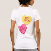 Unangemessene Gespräche mit Candy Hearts T-Shirt (Rückseite)