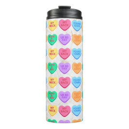 Unangemessene Gespräche mit Candy Hearts Thermosbecher