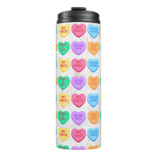 Unangemessene Gespräche mit Candy Hearts Thermosbecher