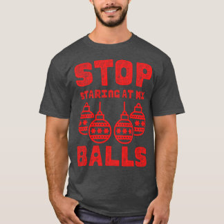 Unangemessener Weihnachtsstopp Glotz nicht auf mei T-Shirt