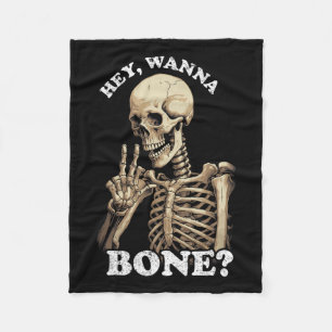 Unangemessenes Halloween für Männer Skelett Fleecedecke