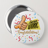 unangenehme Arbeitsbeglückwünsche Button (Vorne & Hinten)