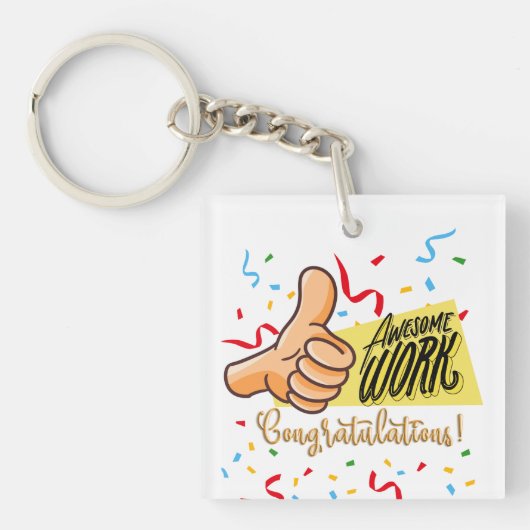 unangenehme Arbeitsbeglückwünsche Schlüsselanhänger (Vorderseite)