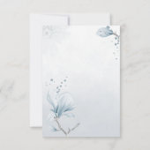 Unangenehme blaue Farbtöne Blume schaden dank Kart Dankeskarte (Rückseite)