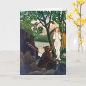 Unangenehme Überraschung | Henri Rousseau | Karte (Gelbe Blume)